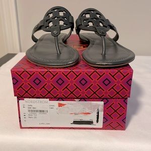 Tory Burch Miller Sandals in Dark Gray
